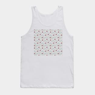 Winter Night Deer Forest Cabin Pattern Art II Tank Top